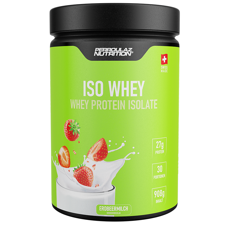 Iso Whey Proteinpulver Perroulaz Nutrition® Erdbeermilch