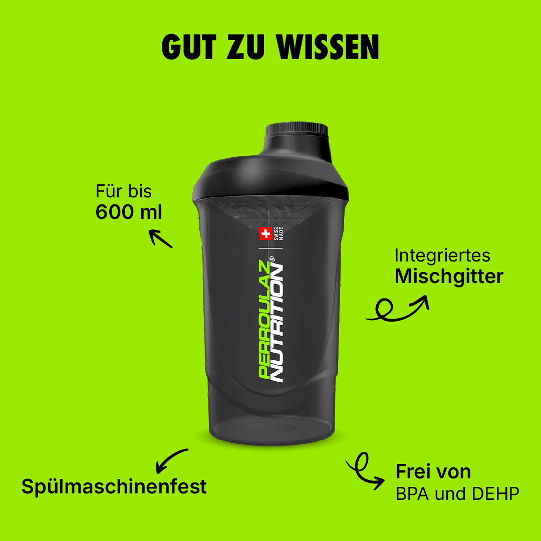 Perroulaz Nutrition Gut zu wissen Shaker Wave black
