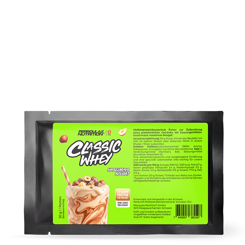 Perroulaz Nutrition Classic Whey proteinpulver#geschmack_haselnuss-nougat_30g