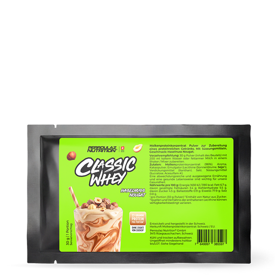 Perroulaz Nutrition Classic Whey proteinpulver#geschmack_haselnuss-nougat_30g