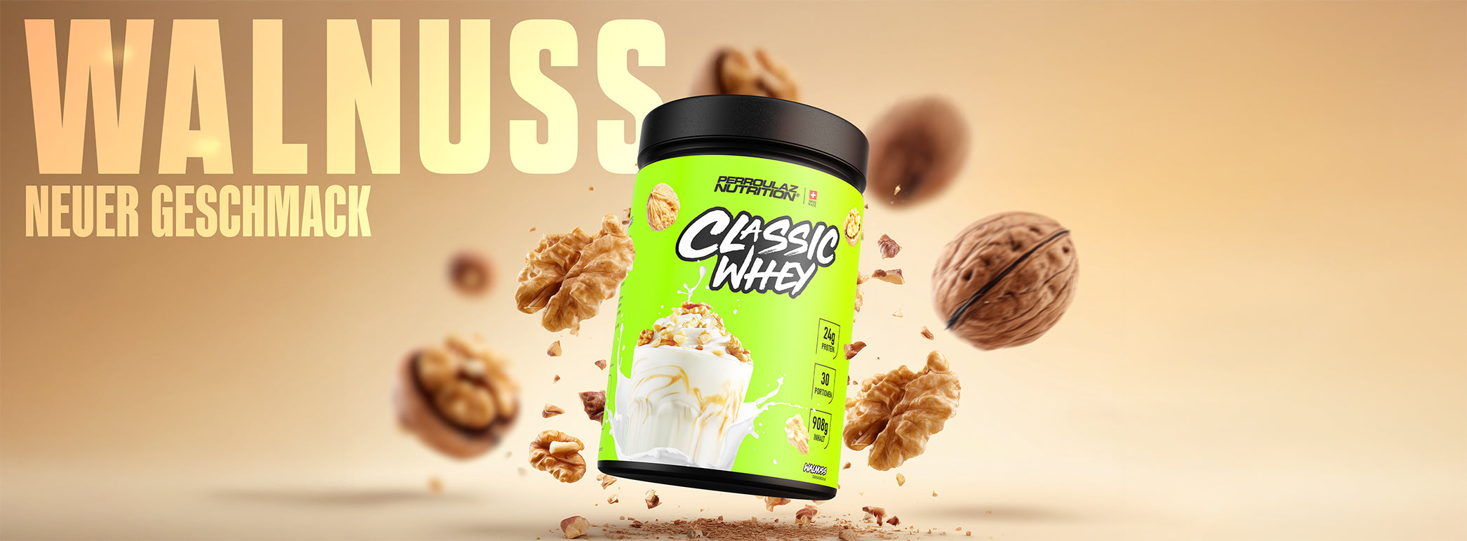 Perroulaz Nutrition Classic Whey Walnuss