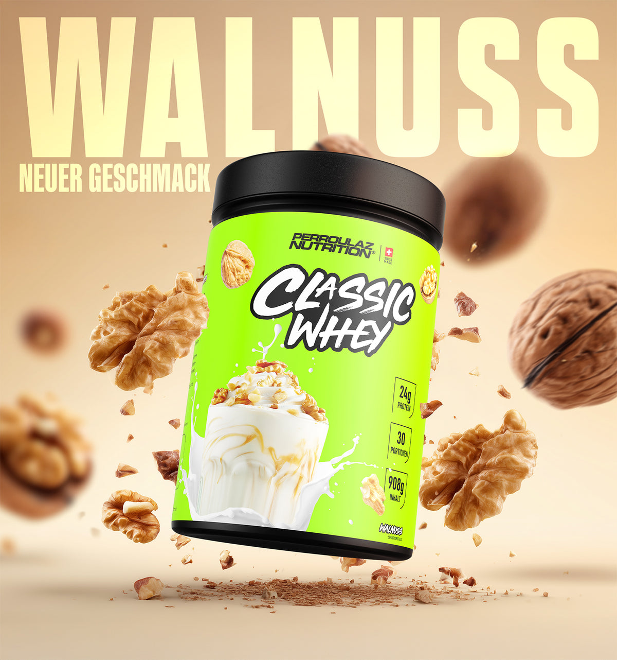 Perroulaz Nutrition Classic Whey Walnuss