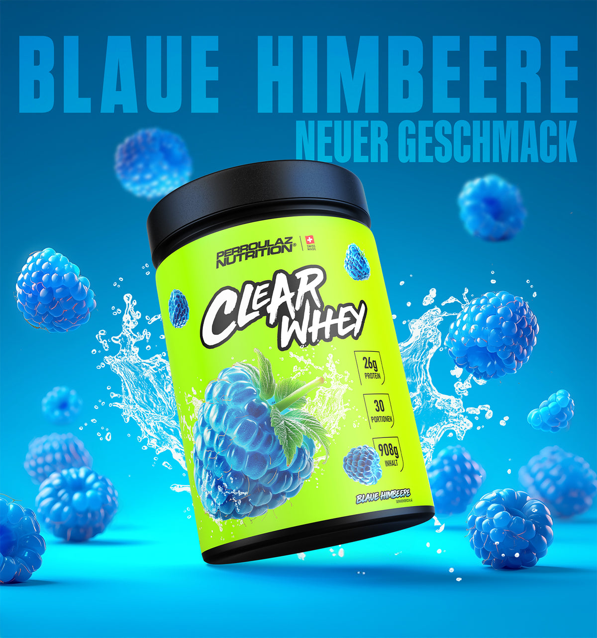 Perroulaz Nutrition Clear Whey Blaue Himbeere