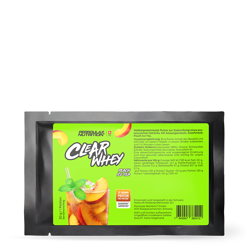 Perroulaz Nutrition Clear Whey proteinpulver#geschmack_peach-ice-tea_30g