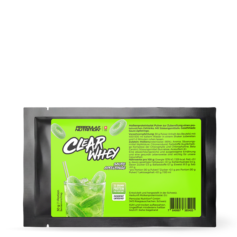 Perroulaz Nutrition Clear Whey proteinpulver#geschmack_gr-ner-apfel_30g