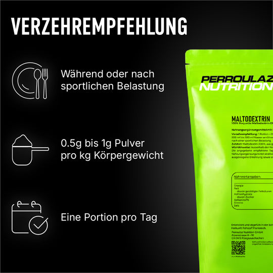 Verzehrempfehlung Maltodextrin